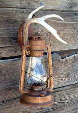 Antler Sconce-Electric Oil Lantern