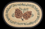 Braided Rug Large Pinecone 20X30 Oval