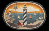 Braided Rug New England Lighthouse