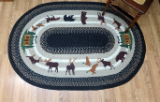 Lodge #3 Oval Patch 4X6 Braided Rug