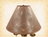 Pierced Tin Lampshade Star or Willow Tree