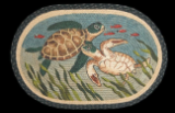 Braided Rug Sea Turtles