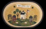 Braided Rug Sweet Land of Liberty 20X30 Oval