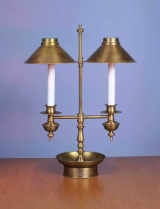 Solid Brass 2 Shade Table Lamp