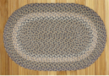 Braided Rug Oval Blue/Natural
