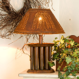 Candle Mold Lamp with Willow Tin Shade