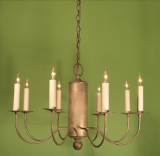 Colonial Reproduction Metal Chandelier
