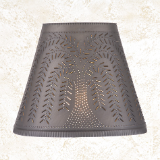 Fireside Pierced Tin Lamp Shade- Willow Design