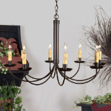 Johnsbury Wrought Iron Chandelier- 8 Arms