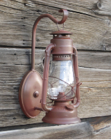 A Old Time Rustic Oil Lantern Electric Wall Sconce 2