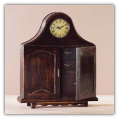 Wood Mantel Clock/Cabinet