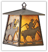 Cowboy Hanging Lantern Wall Sconce