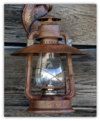 Old Time Rustic Cottage Electric Lantern Sconce