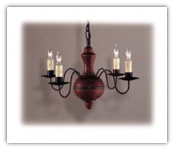 Country Wooden 4 arm Chandelier