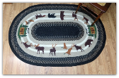 Lodge #3 Oval Patch 4X6 Braided Rug