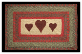 Braided Rug Hearts Rectangle