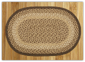 Braided Rug Oval Chocolate Natural