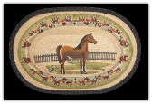 Braided Rug Oval Horse/Corral