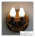 Gold Pan & Double Hurricane Sconce