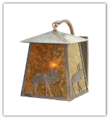 Stillwater Northwoods Lone Bear Curved Arm Wall Sconce