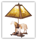 Mare and Foal Table Lamp
