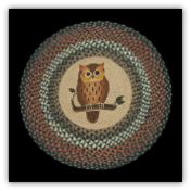 Braided Rug Round Owl