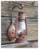 A Old Time Rustic Oil Lantern Electric Wall Sconce 2