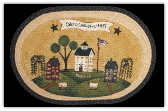 Braided Rug Sweet Land of Liberty 20X30 Oval