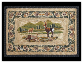 Braided Rug White Tail Deer Rectangle