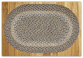 Braided Rug Oval Blue/Natural