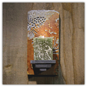 Cottage Wall Sconce in Etched Stone