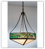 Lone Grizzly Bear Inverted Pendant Light