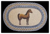 Braided Rug Oval Horse