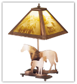 Mare and Foal Table Lamp