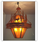 Moose in Forest Extra Large Pendant Light