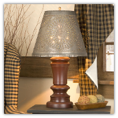 Peppermill Rustic Wooden Table Lamp