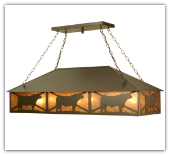 Steer Oblong Pendant 50 inches