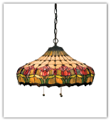 Colonial Tulip Stained Glass Shade Light
