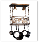 Whispering Pines Pot Rack and Light